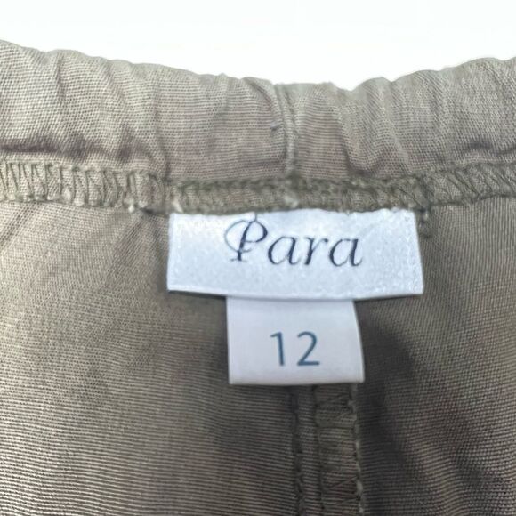 PARA Y2K Vintage Gasoline Embroidered Capri Cotton Bohemian Size 12 - Picture 7 of 14